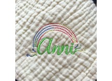 Stickdatei - Regenbogen mit Swirls